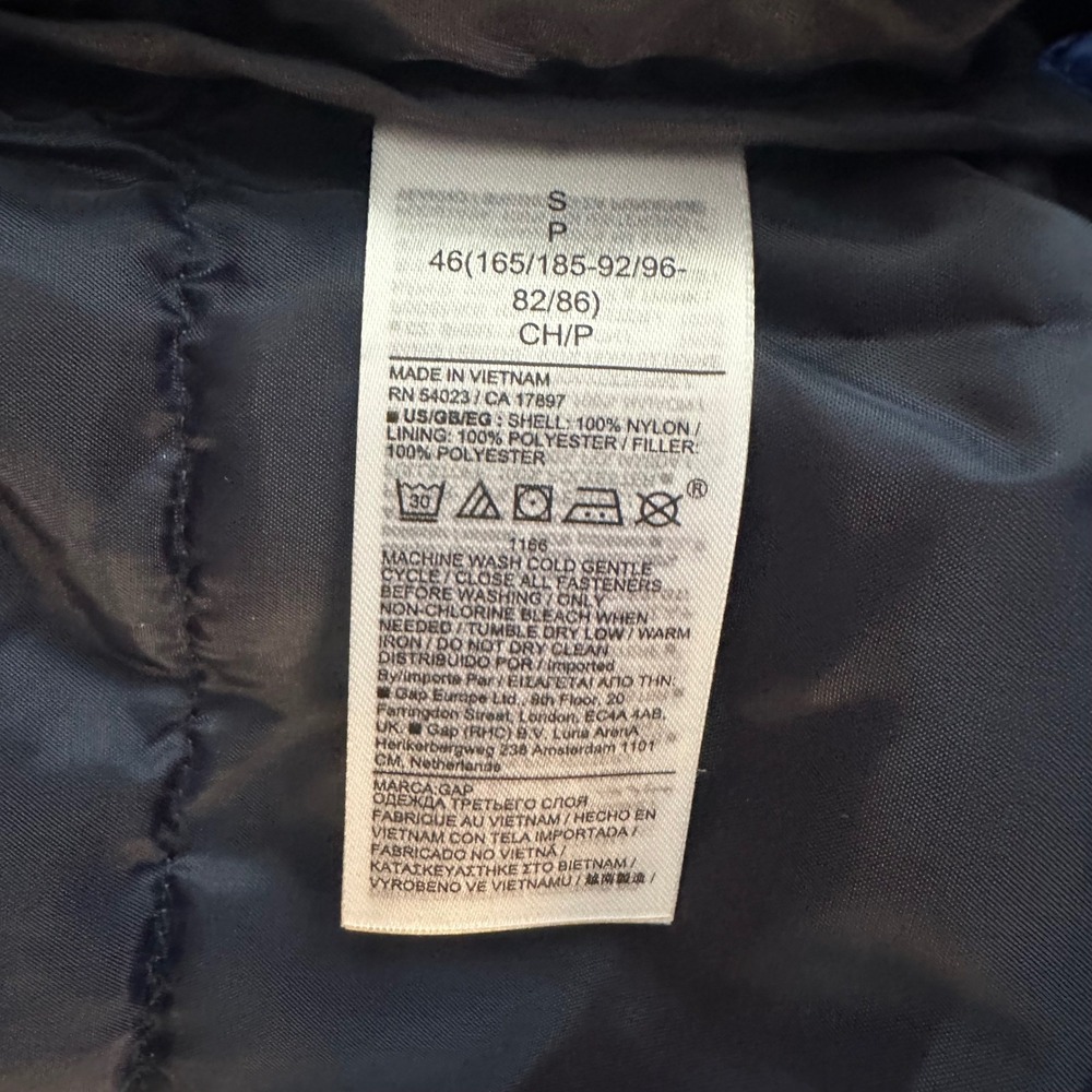 Gap ColdControl Puffer Jacket Mens Small Blue Wat… - image 8
